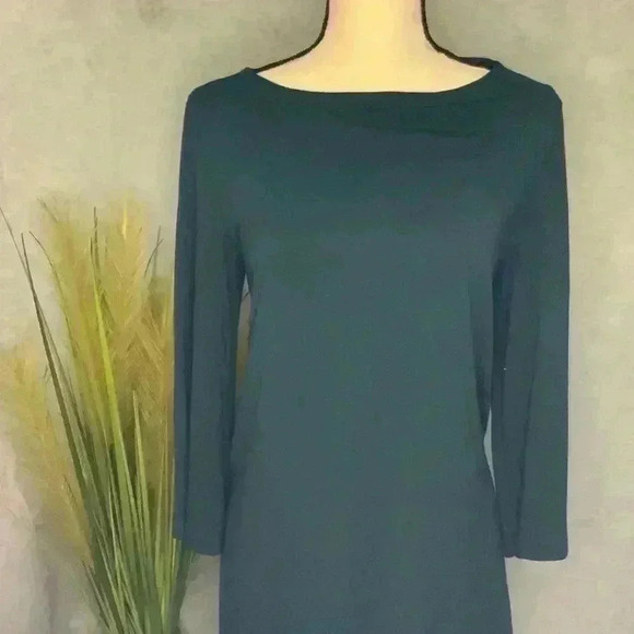Eileen Fisher Womens Size S/P Forest Green Long Sleeve Dress - Picture 1 of 13